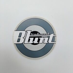 Blunt Skateboards Clothing Grey 1990's VTG MOD Skateboarding STICKER Streetwear